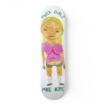 Thick GIrls White by Patrick Jilbert Skate Board Decks