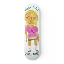 Thick GIrls White by Patrick Jilbert skateboards by bloodisthenewblack Thick GIrls White by Patrick Jilbert skateboards