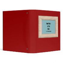 Thick Light Wood Frame - Customizable Vinyl Binders