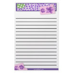 Thick Line Floral Stationery