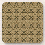 Thick Velvet Brocade Drink Coaster