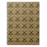 Thick Velvet Brocade Spiral Note Book