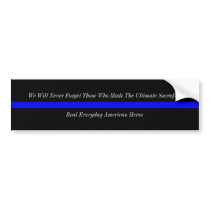 Thin Blue Line American Heros bumper stickers by policeone259 Thin Blue Line American Heros bumper stickers
