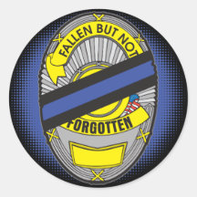 Thin Blue Line Badge Round Sticker