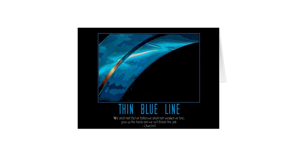 thin blue line card Zazzle