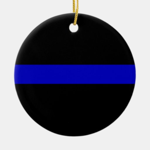 Thin Blue Line Christmas Ornament 