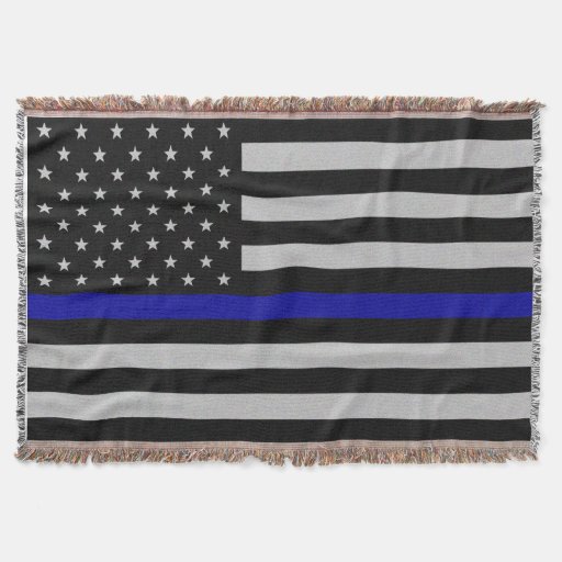 Thin Blue Line Flag Throw Blanket Zazzle