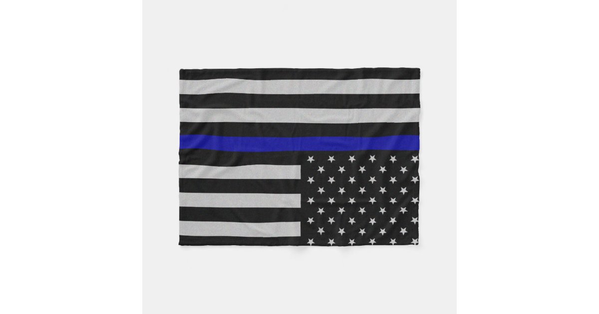 Thin Blue Line Fleece Blanket Zazzle