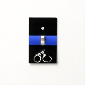 Thin Blue Line Handcuffs Switch Plate Covers