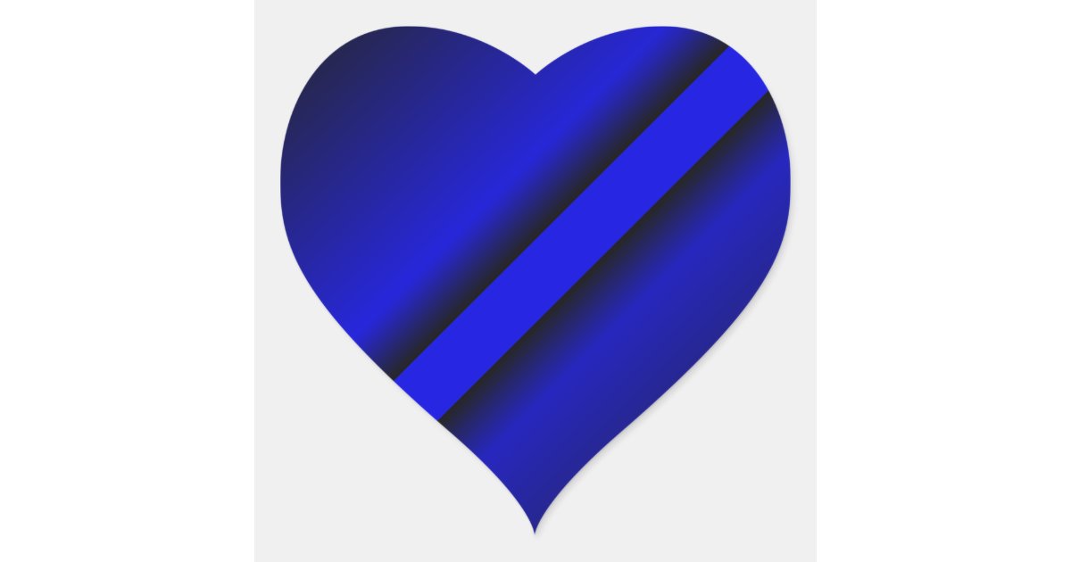 Thin Blue Line Heart Sticker | Zazzle
