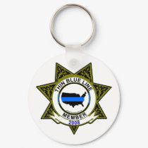 Thin Blue Line Keychain