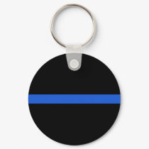Thin Blue Line Keychain