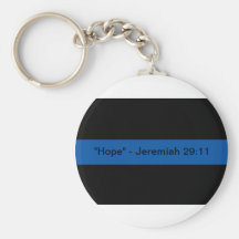 Thin Blue Line Keychain