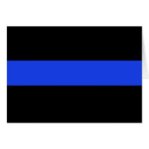 Thin Blue Line Law Enforcement Greeting Cards