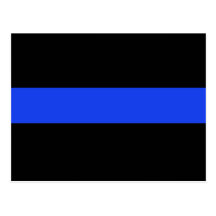 Thin Blue Line Law Enforcement Postcard