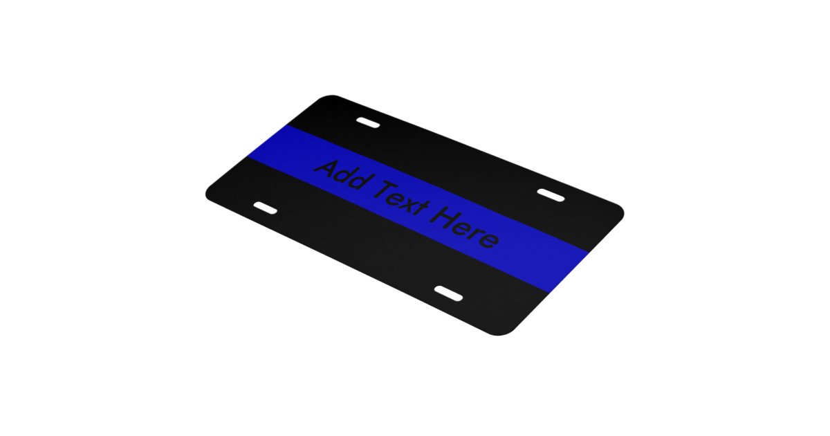 Thin Blue Line License Plate Zazzle