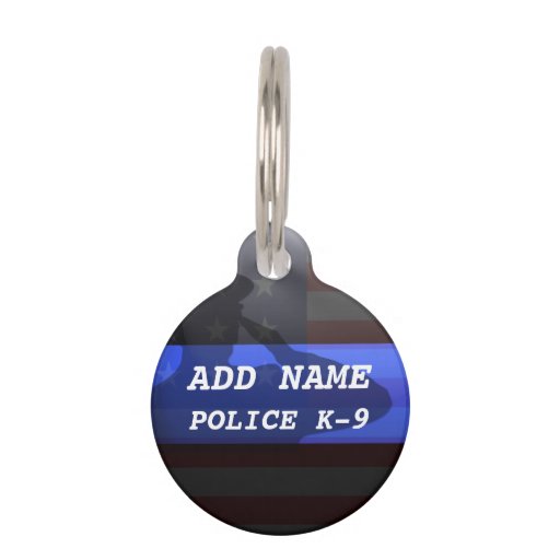 Thin Blue Line Police K9 Dog Tag Pet Name Tags Zazzle