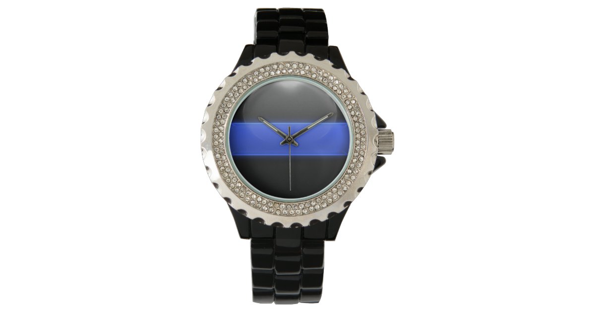 Thin Blue Line Police Wrist Watches Zazzle