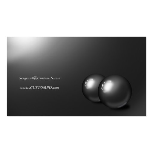 Thin Blue Line - Saluting Balls of Steel Business Card Template (back side)