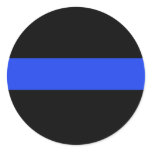 Thin Blue Line Round Stickers