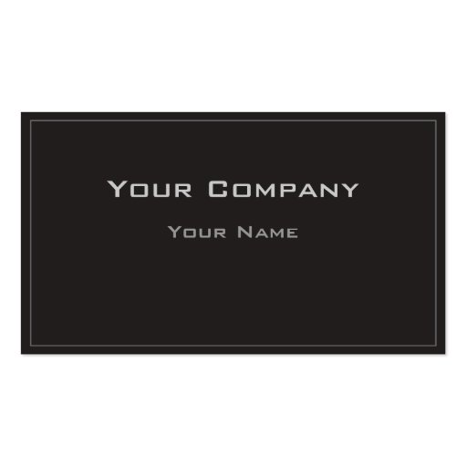 Thin Border Black Simple  Corporate  Business Card (front side)