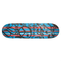 Thin Stripes Aqua Skateboard