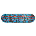 Thin Stripes Aqua Skateboard