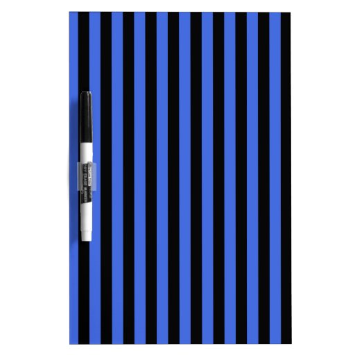 Thin Stripes Black and Royal Blue DryErase Board Zazzle