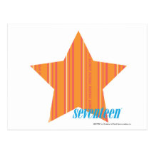 Thin Stripes Orange 4 Post Card