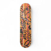 Thin Stripes Orange Skateboard Deck