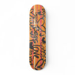Thin Stripes Orange Skateboard Deck