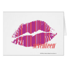 Thin Stripes Purple Greeting Card