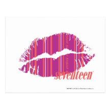 Thin Stripes Purple Post Card