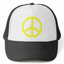 Thin Yellow Peace Sign Hat