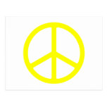 Thin Yellow Peace Sign Post Card
