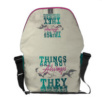 Things Are Not Always as They Seem Courier Bag at Zazzle