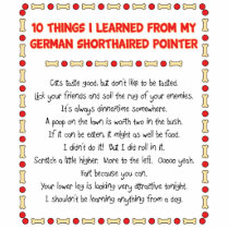 Things Learned From My German Shorthaired Pointer Photo Cut Outs