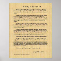 Things Learned Print
