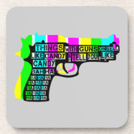 Things With Guns On Beverage Coasters