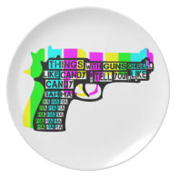 Things With Guns On Dinner Plate