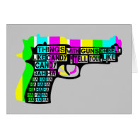 Things With Guns On Greeting Card