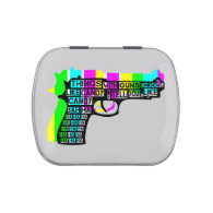 Things With Guns On Jelly Belly Candy Tin