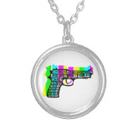 Things With Guns On Personalized Necklace
