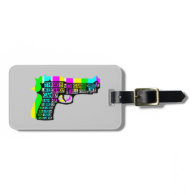 Things With Guns On Travel Bag Tag