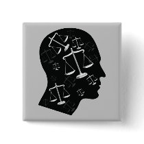 Think About Justice - law button