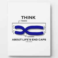 Think About Life's End Caps Telomeres Display Plaques