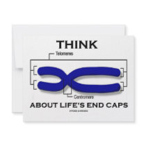 Think About Life's End Caps (Telomeres) invitations