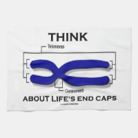 Think About Life's End Caps Telomeres Kitchen Towel