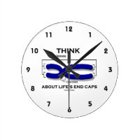 Think About Life's End Caps Telomeres Round Clock