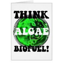 Think algae biofuel! card